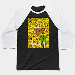 Discover the Unique MaleMask NFT - DoodleEye Color, DarkSkin Color, and Creative Doodle Aesthetics Baseball T-Shirt